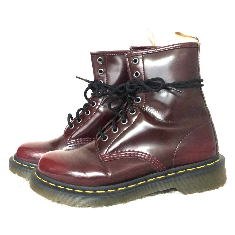 Dr. Martens - Vegan, Cherry Red, Lace Up Boots 🌸